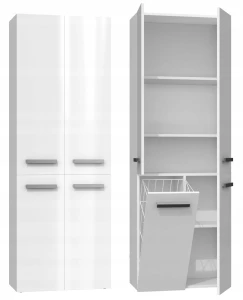 SZAFKA ŁAZIENKOWA NEL DD 1K 60CM - BIEL POŁYSK
