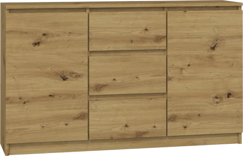 KOMODA 2D3S 120 - DĄB ARTISAN
