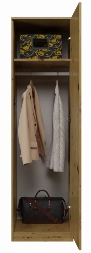 SZAFA GARDEROBA DRZWI PÓŁKI SD-50 DĄB ARTISAN