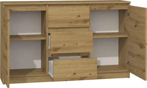 KOMODA 2D3S 120 - DĄB ARTISAN