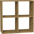 NAROŻNE BIURKO PLUS REGAŁ MALAX 2X2 DĄB ARTISAN