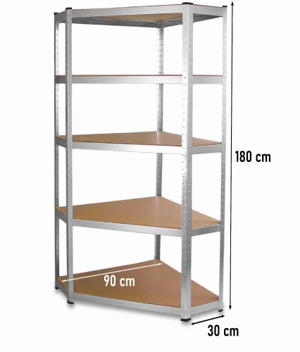 REGAŁ MAGAZYNOWY NAROŻNY METALOWY GC9030